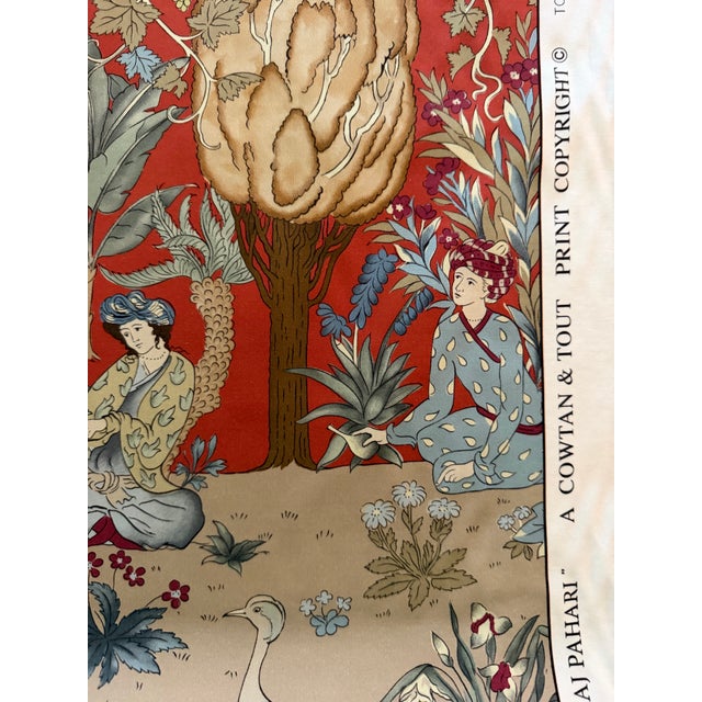 Traditional Cowtan & Tout 3 Yards Taj Pahari Cotton Fabric Red For Sale - Image 3 of 7