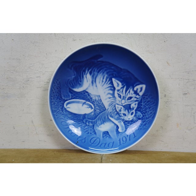Late 20th Century 13pc Bing & Grondahl B&g Denmark Copenhagen Cobalt Blue Christmas Plates For Sale - Image 9 of 14