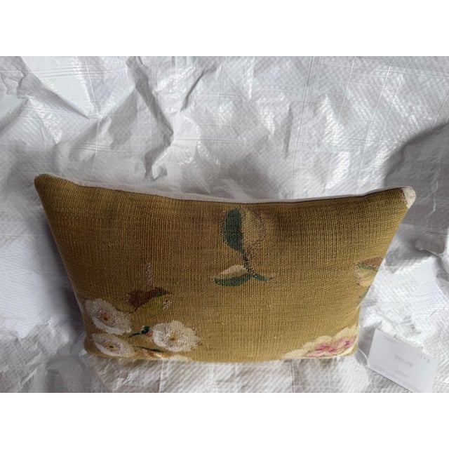 Antique French Aubusson Floral Tapestry Pillow, Circa 1850 For Sale In Los Angeles - Image 6 of 7