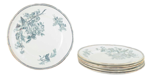 Wexiö Dinner Plates in Faience from Gustavsberg, 1890s, Set of 6