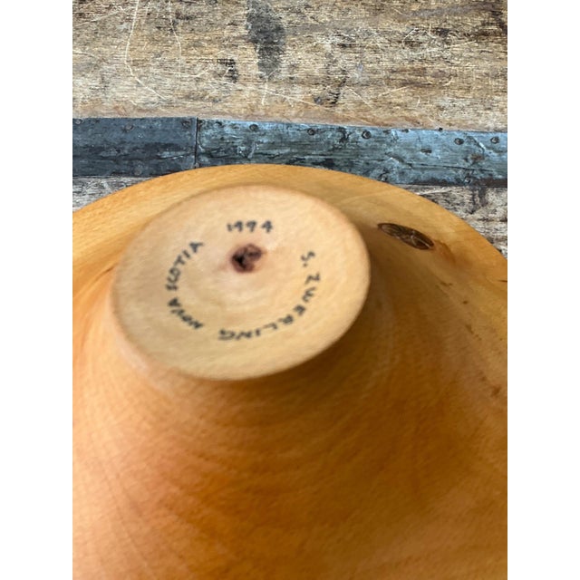 Signed 1994 Nova Scotia Wood Bowl For Sale - Image 16 of 17