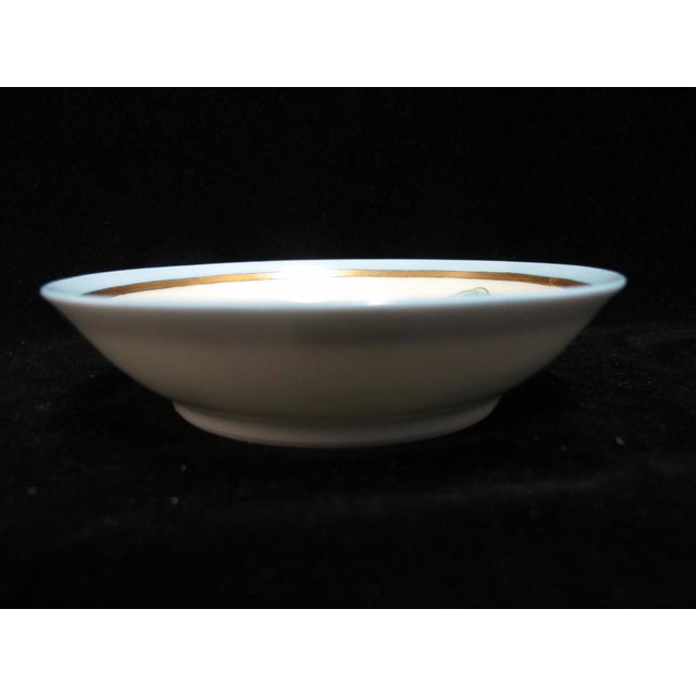 Limoges, France T&v Limoges France Art Nouveau Yellow & Gold Flower Small Bowl or Saucer Set For Sale - Image 4 of 9