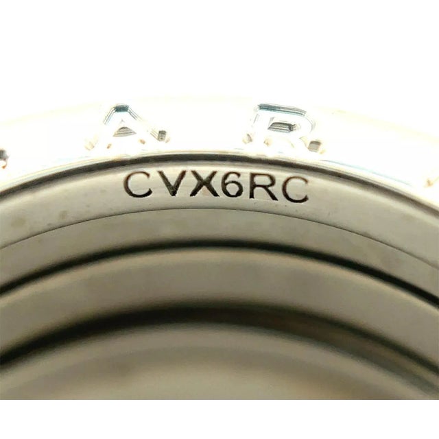 Bvlgari B.zero1 Three Band Ring in 18k White Gold - Size 7.5 For Sale - Image 9 of 9