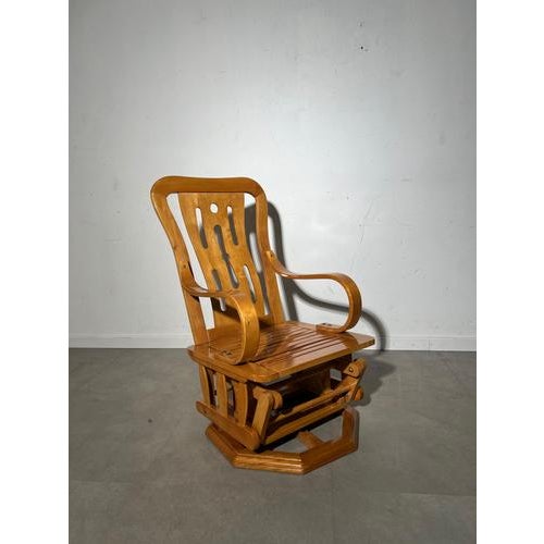 Vintage American Wooden Rocking Chair For Sale - Image 6 of 6