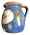 1880’s Vintage European Blue Ceramic Handpainted Milk Jug / Pitcher For Sale