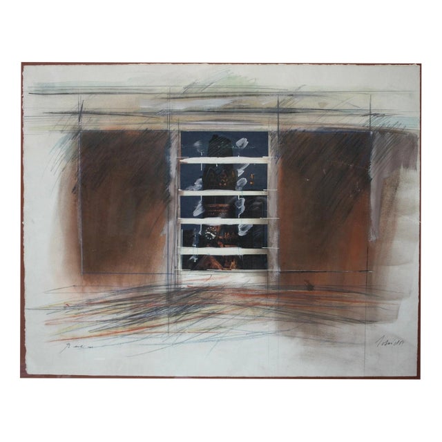 Schmid Heinrich, Berlin 2 from 1981 City View, 1981, Oil Painting on Canvas For Sale