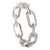 Trendy Diamond Studded Paperclip Chain Ring in 18k Solid White Gold Size 7 For Sale