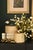 Matthew Izzo Home Emma Round Ivory Faux Leather Container With Lid and Brass Ball Handle For Sale In New York - Image 6 of 7