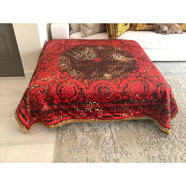 Versace Fabric Velvet Throw For Sale - Image 9 of 13