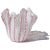 Abstract Murano Vintage Pink Aventurine Flecks White Zanfirico Ribbons Italian Art Glass Fazzoletto Handkerchief Vase For Sale - Image 3 of 10