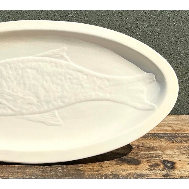 Vintage Italian Glazed Ceramic Fish Tray For Sale - Image 9 of 12