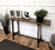 Antique Rustic Minimal Italian Wooden Carved Trestle Console Table, 1890s For Sale - Image 4 of 10