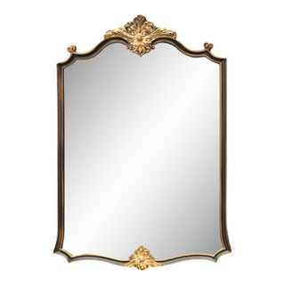 Vintage Ornate Carved Wood Mirror For Sale