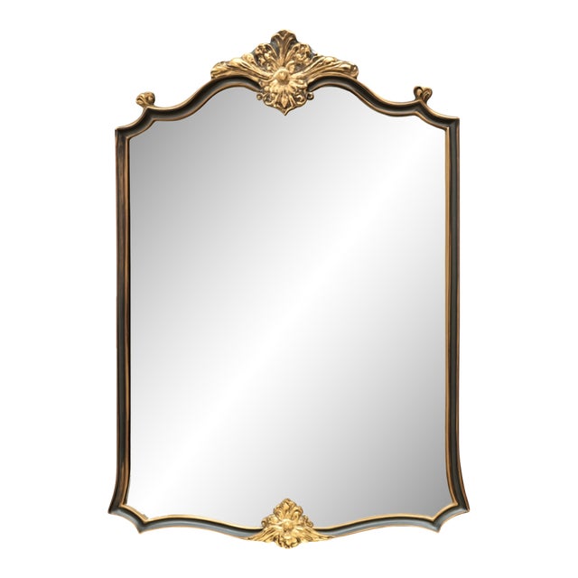 Vintage Ornate Carved Wood Mirror For Sale