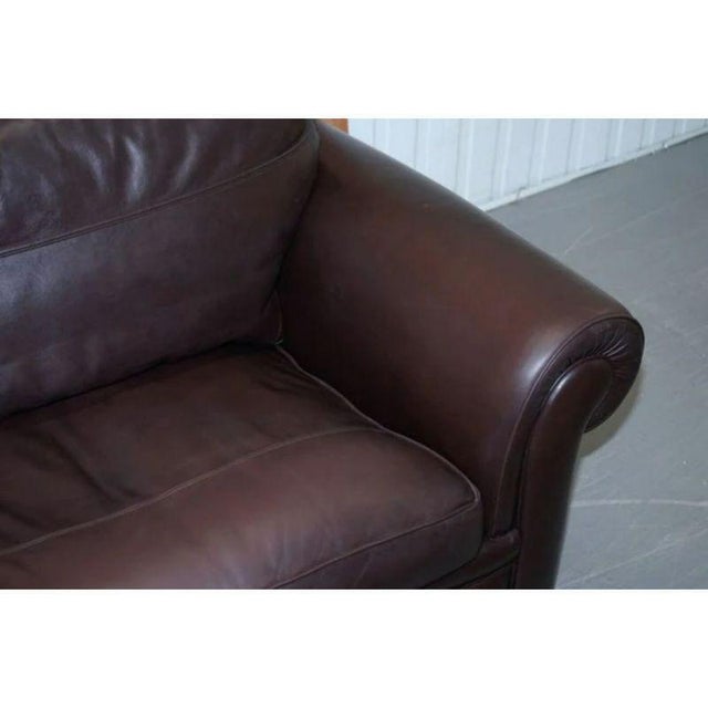 Animal Skin Garrick 3-Seater Sofa in Brown Leather from Duresta For Sale - Image 7 of 10