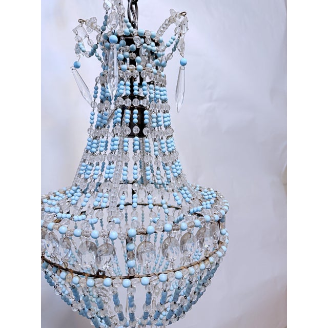 Vintage Beaded Empire Style Chandelier For Sale - Image 9 of 9