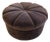 Brown Round Luxurious Velvet Ottoman Pouf For Sale