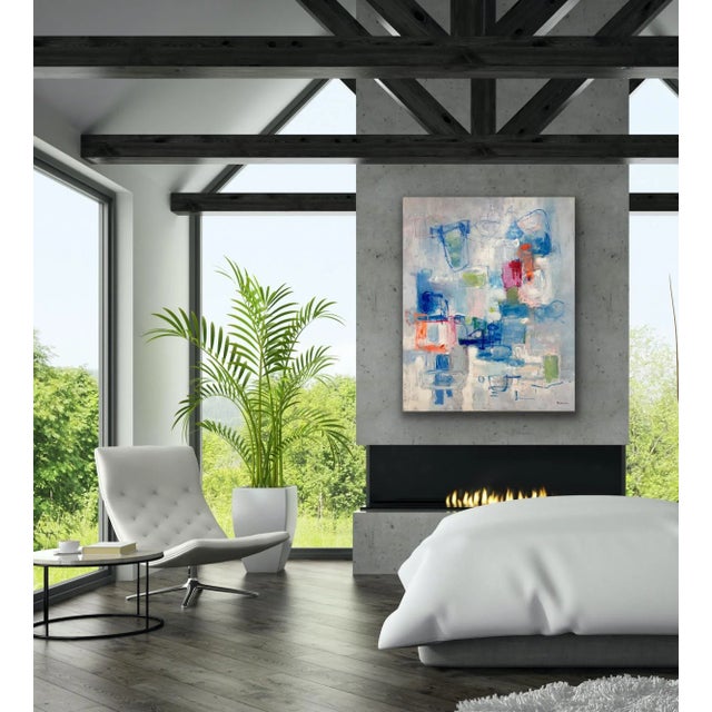 Contemporary Contemporary Modern Abstract Original Oil Painting For Sale - Image 3 of 12