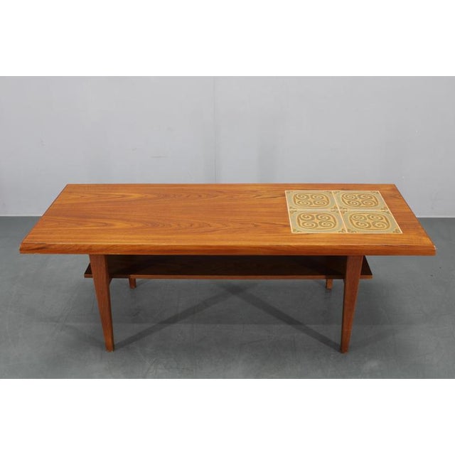 Vintage Danish Teak Coffee Table with Tiles, 1960s For Sale - Image 11 of 14
