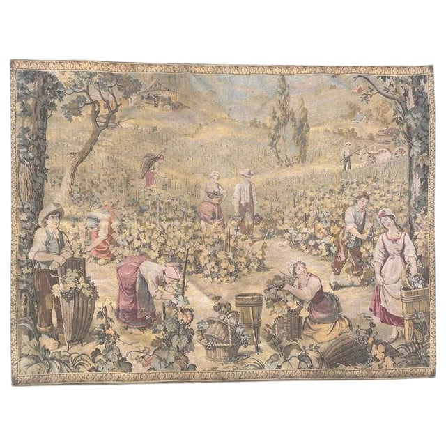 Vintage French Jacquard Tapestry For Sale