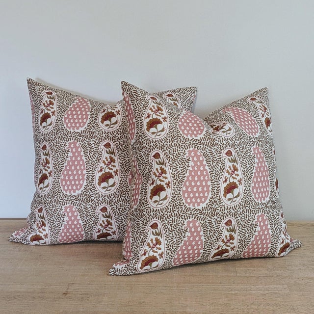 Not Yet Made - Made To Order Virginia Kraft Jangal Supreem Pillows With Fermoie Marden Neutral Backs For Sale - Image 5 of 8