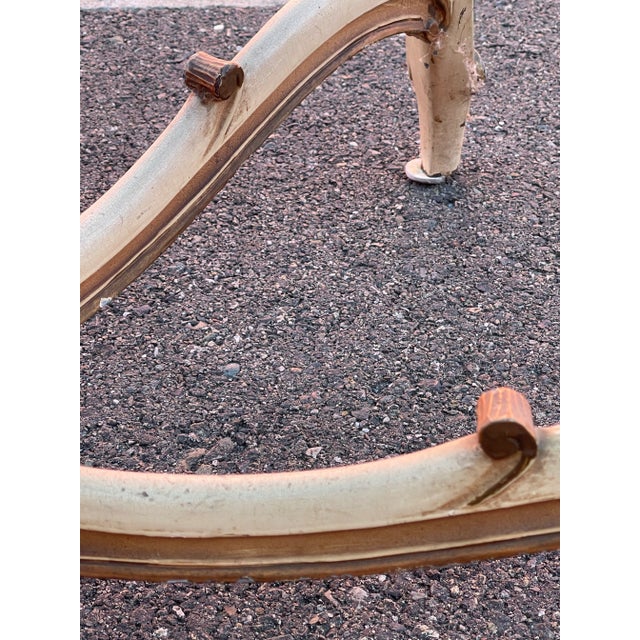 1940s Vintage French Foyer Console Table With Patinated Painted Finish For Sale In Sacramento - Image 6 of 12