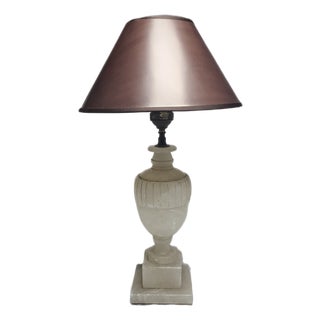 Art Deco Alabaster Bedside Lamp, Belgium, 1950s For Sale