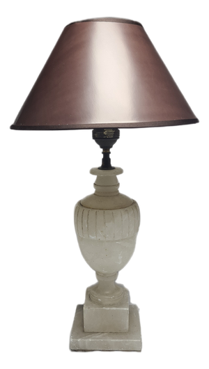 Art Deco Alabaster Bedside Lamp, Belgium, 1950s