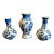 Vintage Group of Three Small Blue & White Delft Pottery Bud Vases For Sale