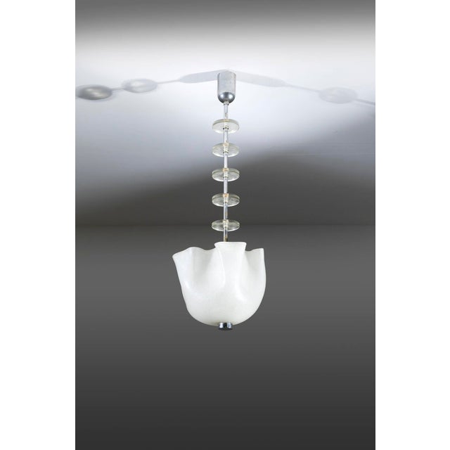 Metal Vintage Pendant Lamp from Seguso Vetri Darte, 1940s For Sale - Image 7 of 7