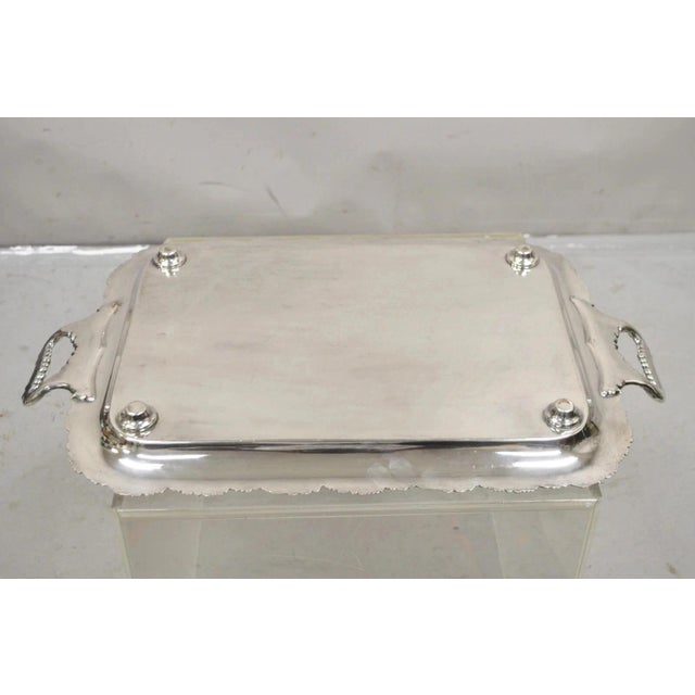 Antique English Victorian Grapevine & Cluster Twin Handle Serving Platter Tray For Sale - Image 9 of 11