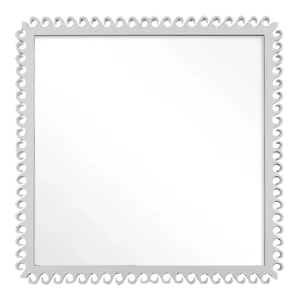 Fleur Home Carnival Gras Square Mirror in Graytint, 27x27