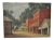 Roy Harrison Original Western Town Oil Painting c.1940 For Sale