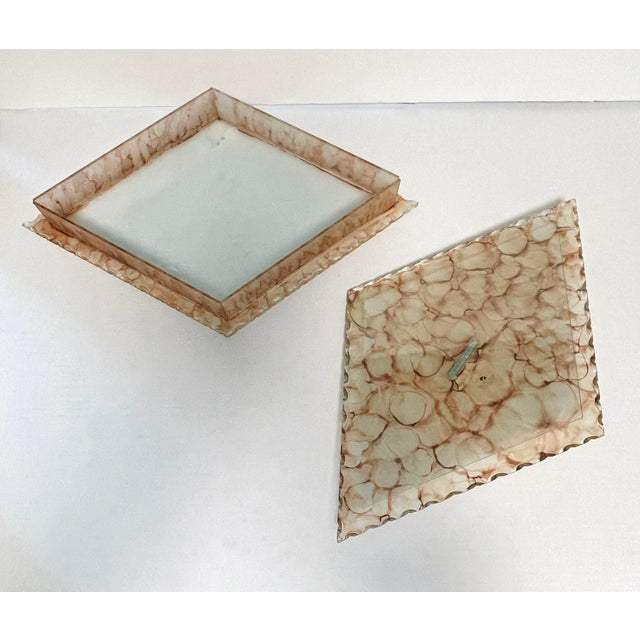 1980s Vintage Creazioni Silvestri Murano All Glass Covered Box For Sale In Palm Springs - Image 6 of 10