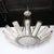 Art Deco Geometric Frosted Glass & Nickeled Starburst Chandelier Signed Degué For Sale In New York - Image 6 of 18