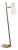 AERIN by Visual Comfort Signature Katia Floor Lamp in Mahogany and Hand-Rubbed Antique Brass with Linen Shade For Sale