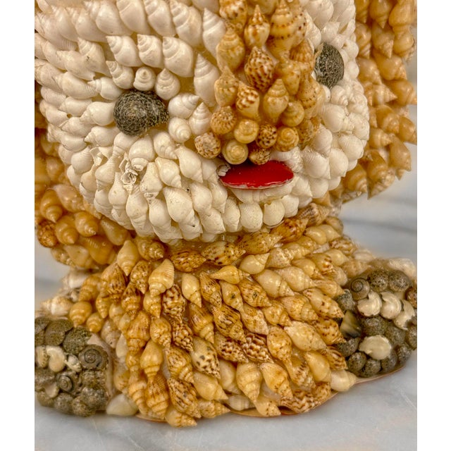 Tan Vintage Boho Coastal Elephant Seashell Sculpture For Sale - Image 8 of 10