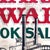 A large, eye-catching painted trade sign on wood board with the text "Mark Twain Book Sales" along with steamboat imagery....