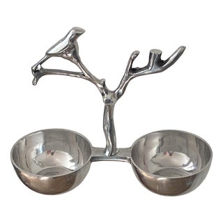 Polished Aluminum Serving Tray, 1970s For Sale
