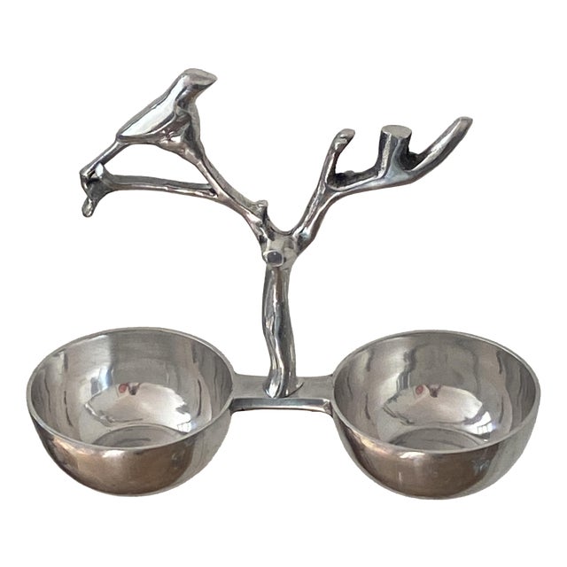 Polished Aluminum Serving Tray, 1970s For Sale