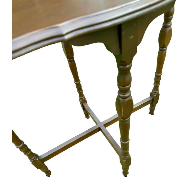 Vintage Oval Parlor Table For Sale - Image 4 of 8