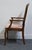 Late 20th Century Lenoir Furniture Country French Style Cane Back Dining Arm Chair For Sale - Image 5 of 10