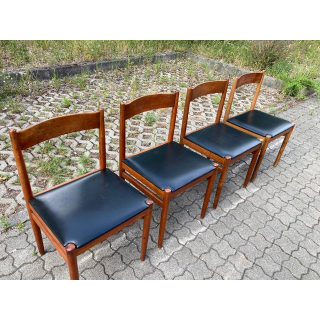 Mid-Century Modern Mid-Century Danish Teak Dining Chairs, 1960s, Set of 4 For Sale - Image 3 of 15