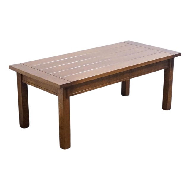 Stickley Furniture Mission Collection Solid Quarter Sawn White Oak Plank Top 46" Accent Coffee Table 89-508 For Sale