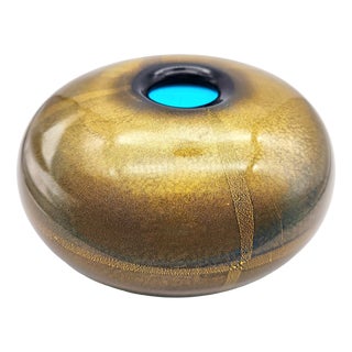 Sommersi Oro Vase by Laura de Santillana for Venini, 1985 For Sale