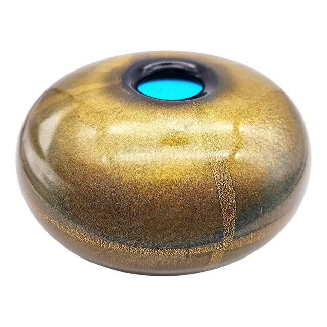 Sommersi Oro Vase by Laura de Santillana for Venini, 1985 For Sale