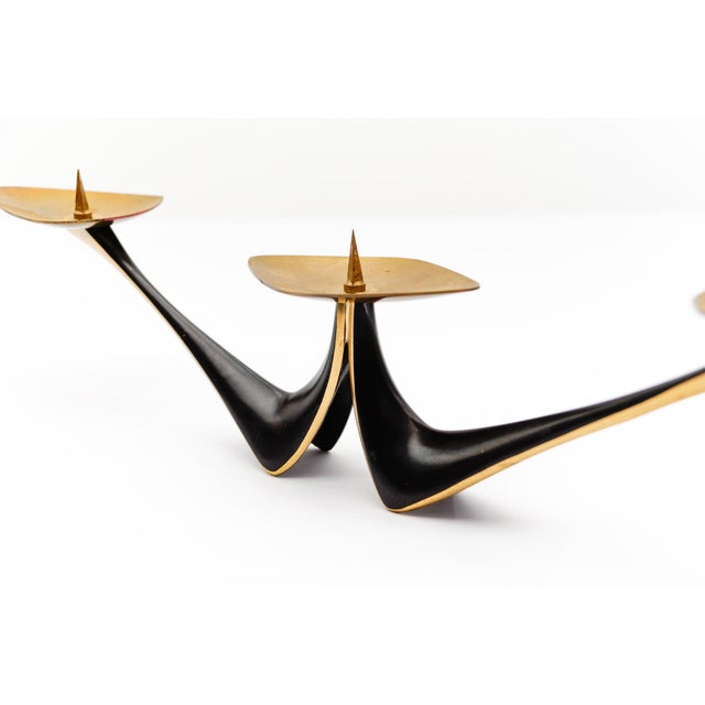 1950s Brass Candleholder by Walter Bosse, Austria, 1950s For Sale - Image 5 of 7