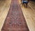 Navy Blue 19th Century Persian Malayer Runner Rug, Hand-Knotted Wool, Geometric Pattern, 4x 16, Rust-Red & Blue For Sale - Image 8 of 16