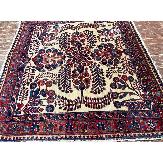 Transitional Antique Persian Sarouk Mohajeran Rug For Sale - Image 3 of 7