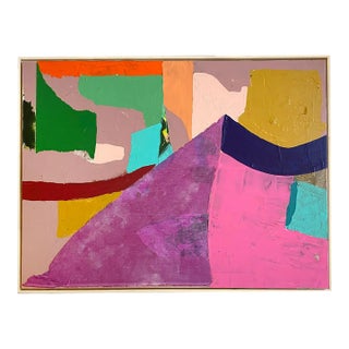 "Swing Set" 2024 Framed Mixed Media Painting by Jessalin Beutler For Sale